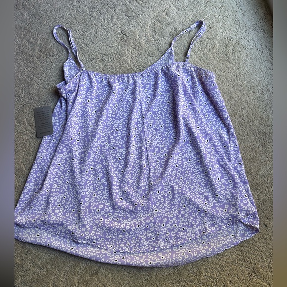 Nordstrom West Key West Kei Lavender Cheetah Spaghetti Strap Camisole SIZE: 3X - Picture 3 of 6